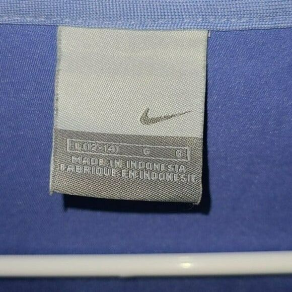 Nike Soft Blue Windbreaker Girls Large Full Zip Athletic Sports Jacket Pockets - Picture 5 of 7